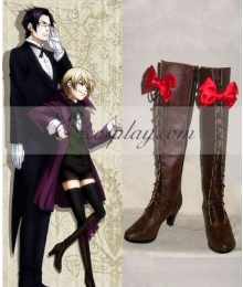 Black ButlerⅡAlois Trancy Brown Shoes Cosplay Boots