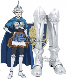 Black Clover Charlotte Roselei  Silver Shoes Cosplay Boots