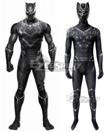 Marvel Captain America: Civil War Black Panther T'Challa Printed Zentai Jumpsuit Cosplay Costume