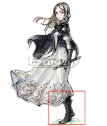 Bravely Default 2 Princess Gloria Brown Shoes Cosplay Boots