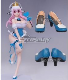 Super Sonico Queen of Blue Cosplay Shoes