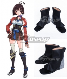 Kabaneri of the Iron Fortress Mumei Black Cosplay Shoes