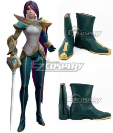 League of Legends LOL Fiora the Grand Duelist Cyan Shoes Cosplay Boots