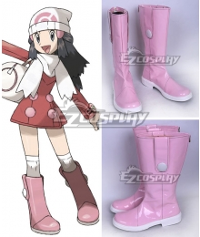 Pokemon Pocket  Monster Dawn Pink Shoes Cosplay Boots