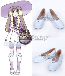 Pokemon Sun and Moon Lillie White Cosplay Shoes
