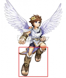 Kid Icarus: Uprising Pit Brown Shoes Cosplay Boots