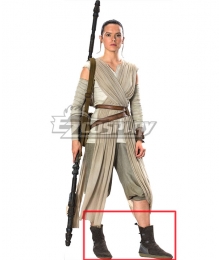 Star Wars: The Force Awakens Rey Deep Brown Shoes Cosplay Boots