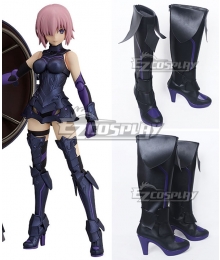 Fate Grand Order Mash Kyrielight Black Shoes Cosplay Boots