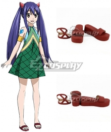 Fairy Tail Wendy Marvell Red Cosplay Shoes