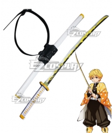 Demon Slayer Kimetsu No Yaiba Agatsuma Zenitsu Sword Cosplay Weapon Prop - Including Sword Strap