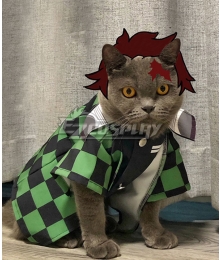 Demon Slayer: Kimetsu No Yaiba Kamado Tanjirou Pets Photo Prop Pet Cosplay Costume