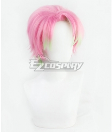 Demon Slayer: Kimetsu No Yaiba Kanroji Mitsuri Male Pink Short Cosplay Wig