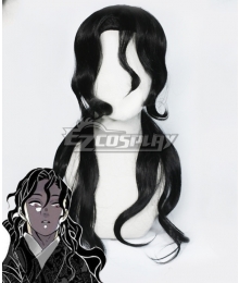 Demon Slayer: Kimetsu No Yaiba Muzan Kibutsuji Black Long Cosplay Wig