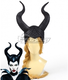 Maleficent Disney Movie Black Witch Angelina Jolie Cosplay Horns Headpiece - Only Horns Headpiece -Deluxe Ver.