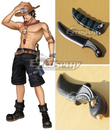 One Piece Portgas D Ace Black Sword Cosplay Weapon Prop