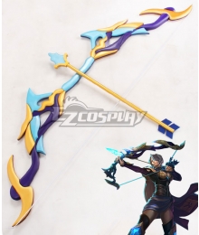 League of Legends LOL Amethyst Ashe The Frost Archer Bow and arrow Cosplay Weapon Prop