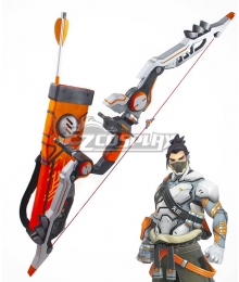 Overwatch OW Hanzo Shimada Cyberninja Bow and arrow Quiver Cosplay Weapon Prop