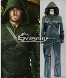 Dc Comics Green Arrow Season 5 Oliver Queen Arrow Cosplay Costume Including Boots