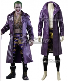 DC Batman Suicide Squad Task Force X Joker 2016 Movie Cosplay Costume