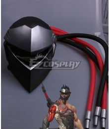 Overwatch OW Genji Shimada Blackwatch Mask Cosplay Accessory Prop