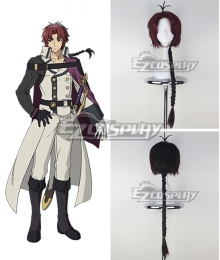 Seraph of the End Vampire Reign Owari no Serafu Crowley Eusford Long Red And Black Cosplay Wig