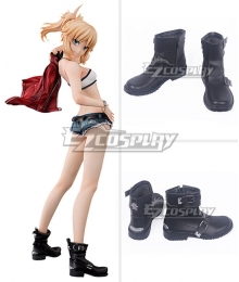 Fate Apocrypha Saber of Red Mordred Casual Clothes Black Cosplay Shoes