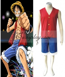 One Piece Monkey D Luffy Red Cosplay Costume