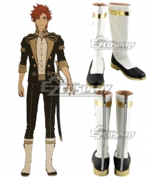 Fire Emblem Three Houses Sylvain White Shoes Cosplay Boots