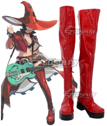 Guilty Gear STRIVE INO I-No Red Shoes Cosplay Boots