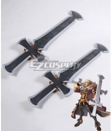 Guilty Gear Xrd Leo Whitefang Two Swords Cosplay Weapon Prop