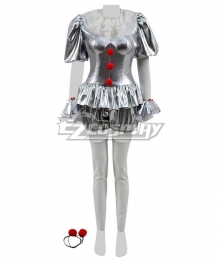 It 2017 Movie Female Pennywise Halloween Cosplay Costume