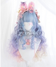 Japan Harajuku Lolita Series Gradient Blue Purple Cosplay Wig
