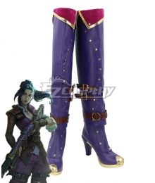 League of Legends LOL Arcane Caitlyn Blue Shoes Cosplay Boots