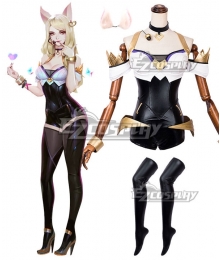 League Of Legends LOL K/DA Ahri New Edition Cosplay Costume - Including Ears and Headset