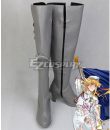 Macross Frontier Sheryl Nome Military Uniform Grey Shoes Cosplay Boots