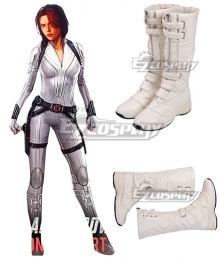 Marvel Black Widow 2021 Natasha Romanoff White Shoes Cosplay Boots