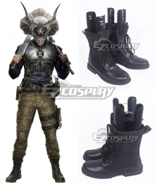 Marvel Black Panther 2018 Movie Erik Killmonger Black Shoes Cosplay Boots
