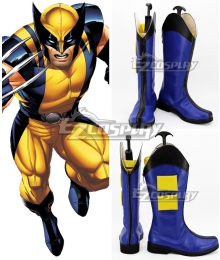Marvel Wolverine Blue Shoes Cosplay Boots