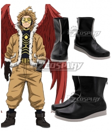 My Hero Academia Boku No Hero Akademia Hawks Black Cosplay Shoes