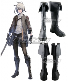 NieR Re[in]carnation Reincarnation Unknown Male Black Shoes Cosplay Boots
