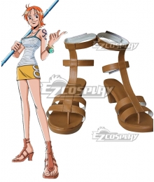 One Piece Nami Two Years Ago Brown Cosplay Shoes