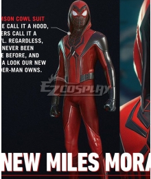 PS5 Marvel 2021 Spider-Man: Miles Morales Red Cosplay Costume