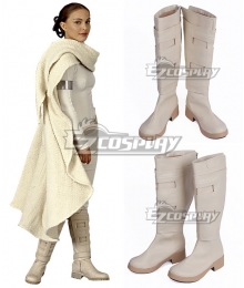 Star Wars Episode II Attack of the Clones Padme Naberrie Amidala Brown Shoes Cosplay Boots