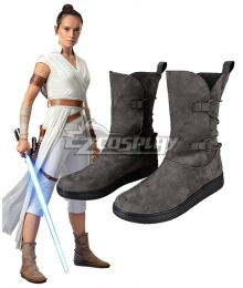 Star Wars The Rise Of Skywalker Rey Grey Shoes Cosplay Boots