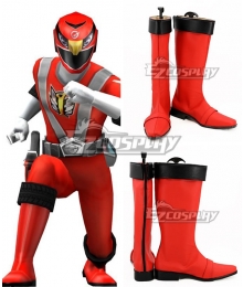 Super Sentai Engine Sentai Go-Onger Speed King Sosuke Esumi Red Shoes Cosplay Boots