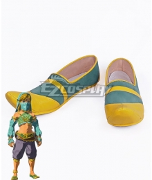 The Legend of Zelda: Breath of the Wild Female Zelda Link Gerudo Outfit Green Cosplay Shoes