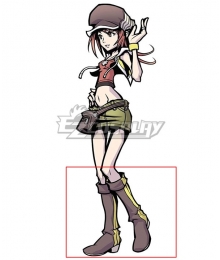 The World Ends With You: Final Remix Shiki Misaki Brown Shoes Cosplay Boots