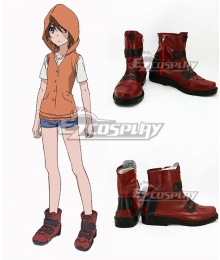 Toaru Kagaku no Railgun T Kinuhata Saiai Red Shoes Cosplay Boots