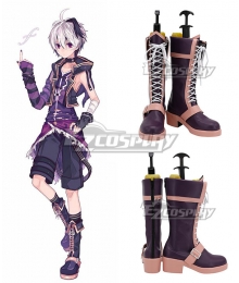 Vocaloid 3 Flower Male Purple Shoes Cosplay Boots