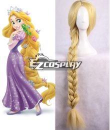 Disney Tangled Princess Rapunzel Long Golden Yellow Cosplay Wig - 395A 